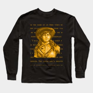 Annie Oakley Portrait and Info Long Sleeve T-Shirt